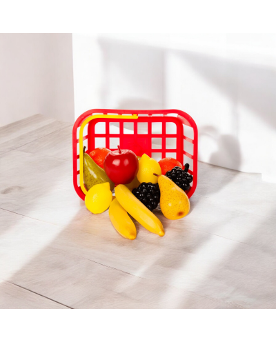Basket of 12 assorted Fruits, Play Food Set, Daycare-Preschool Educational Toys for Toddlers/Kids from +2 years LAP53831