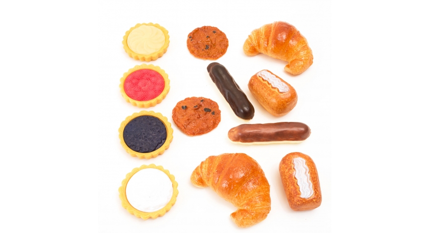 12-Piece Realistic Pastry Play Food Set, Pretend Bakery Toys for Kids 2+ LAP41092