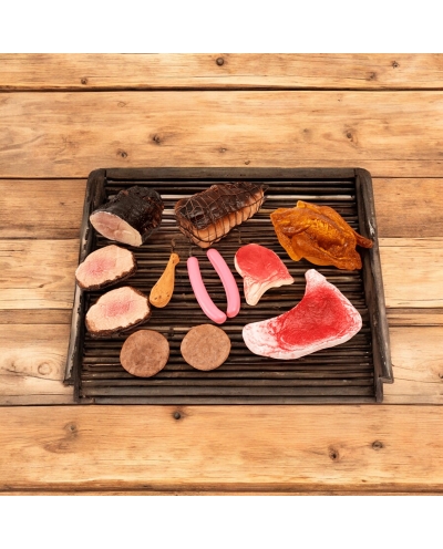 12-Piece Realistic Meat Play Food Set, Pretend BBQ & Kitchen Toys for Toddlers & Kids 2+ LAP41073