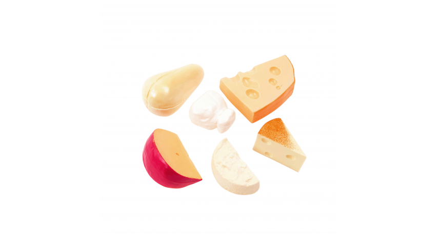 Pretend Cheese Play Food Set with 6 Realistic Pieces for Toddlers Ages 2+ LAP41082