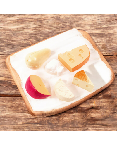 Pretend Cheese Play Food Set with 6 Realistic Pieces for Toddlers Ages 2+ LAP41082