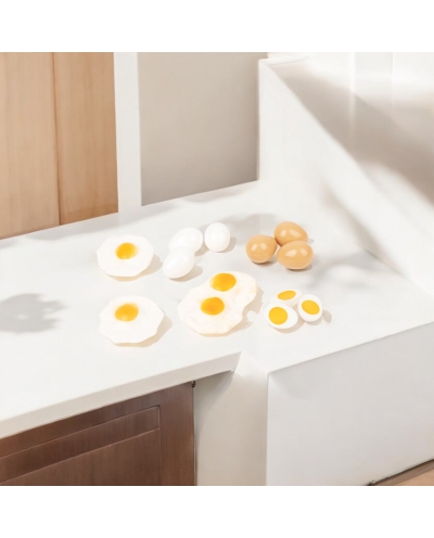 12 Realistic Eggs Play Food Set, Pretend Kitchen Toy for Kids ages 3+ LAP41080
