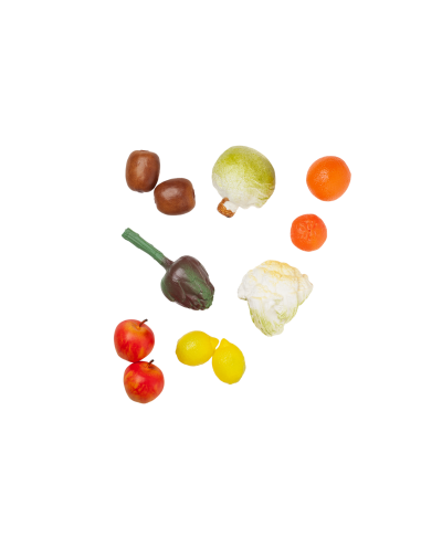 Fruits & Vegetables Winter Play Food Set, 11-pieces Realistic Pretend Food Toys for Toddlers Ages 2+ LAP41048